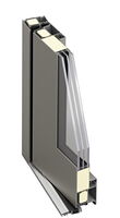Cross section of ATRIS-style aluminium entrance door from Weru