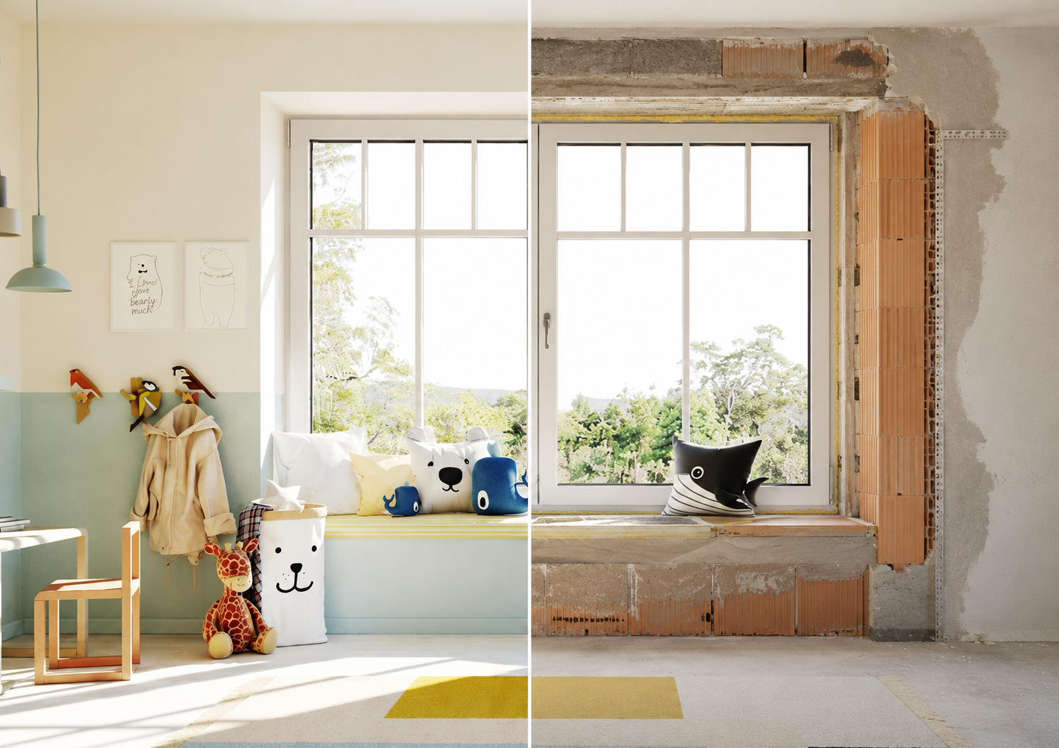 vorher-nachher-Ansicht-Fensterlaibung-Kinderzimmer